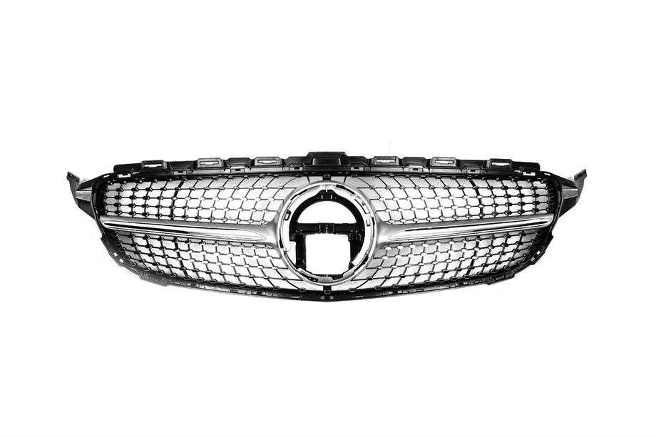 Mercedes C-class W205 2014-2021 Calandre Avant Diamond Silver (pour Avantgarde/AMG-Line/C43 AMG) 2018+, sans caméra Photo 11