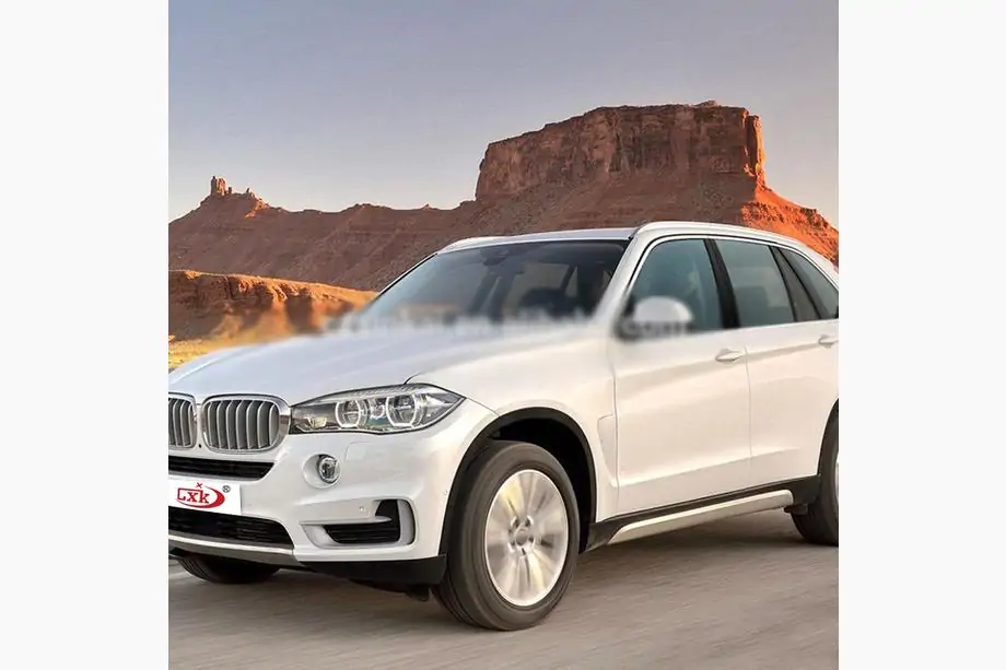 BMW X5 F15 2013-2018 Barres longitudinales de toit integrees chromees OEM (Aluminium, pose par collage) Image