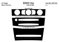 BMW 5 Series E60/E61 2003-2010 Caches de tableau de bord Meric photo 6