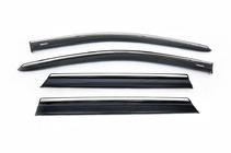 Nissan Qashqai 2014-2021 Déflecteurs de vitres avec moulure chromée (Niken, 4 pcs) photo 4