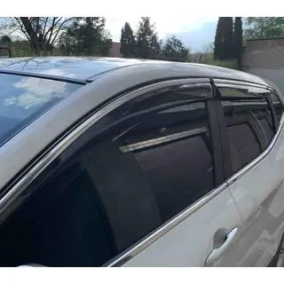 Déflecteurs de vitres avec moulure chromée (Niken, 4 pcs)