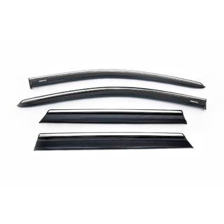 Déflecteurs de vitres avec moulure chromée (Niken, 4 pcs) Nissan Qashqai 2014-2021 photo 4