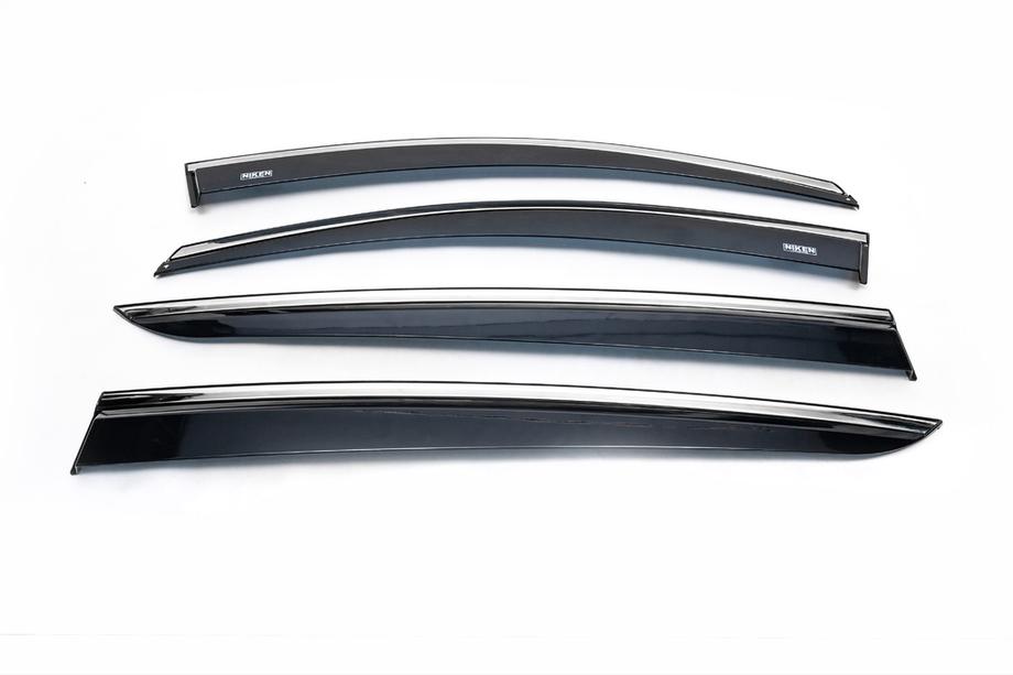 Kia Sportage 2015-2021 Déflecteurs de Fenêtre avec Moulure Chromée (4 pcs, Niken) Photo 4