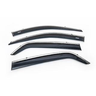 Déflecteurs de vitres avec moulure chromée (4 pcs, Niken) Kia Sportage 2004-2010 photo 4
