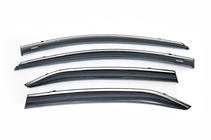 Toyota Corolla 2013-2019 Déflecteurs de vitres avec moulure chromée (4 pcs, Niken) photo 3