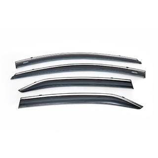 Déflecteurs de vitres avec moulure chromée (4 pcs, Niken) Toyota Corolla 2013-2019 photo 3