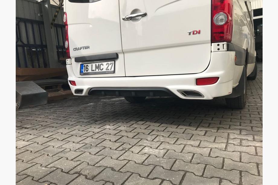 Volkswagen Crafter 2006-2016 Cache pare-chocs arrière V2 (apprêté pour peinture) Image