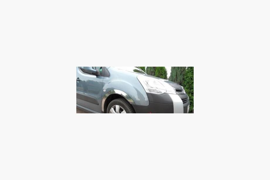 Citroen Berlingo 2008-2018 Entourages d'ailes inox (4 pcs) 1 Porte Latérale, Acier Inoxydable Photo 9