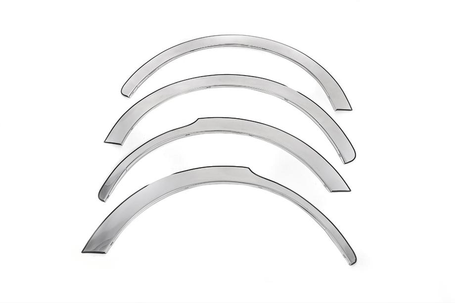 Fiat Fiorino/Qubo 2008-2024 Extensions d'ailes (4 pcs, inox) 1 Porte Latérale, Acier Inoxydable Poli Photo 3
