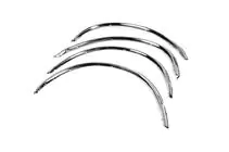 Mercedes W123 1975-1986 Extensions d'ailes (4 pcs, inox) photo 2