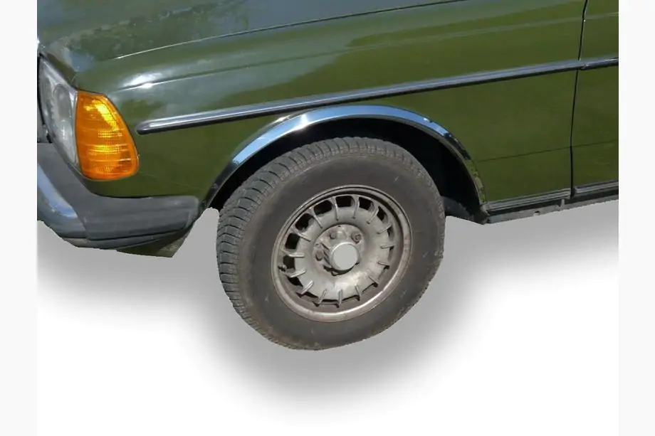 Mercedes W123 1975-1986 Extensions d'ailes (4 pcs, inox) Image
