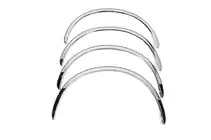 Nissan Micra K12 2003-2010 Extensions d'ailes (4 pcs, inox) photo 3