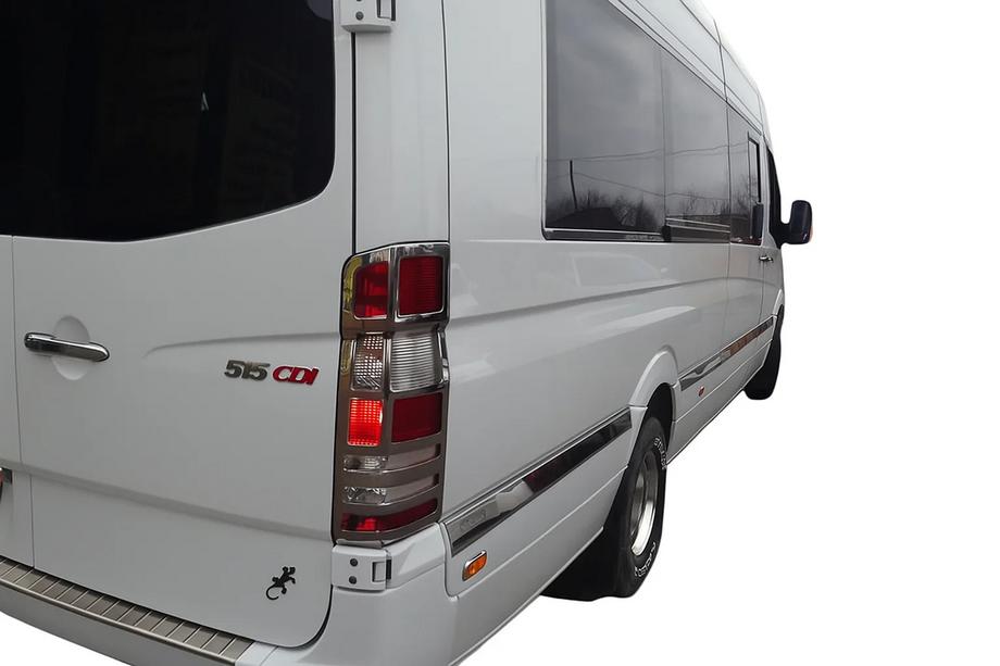 Mercedes Sprinter W906 2006–2018 Caches Feux Arrière Chromés (2 pcs, Acier Inoxydable) Image