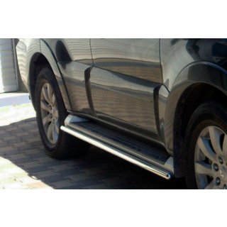Tubes lateraux pour fixation d'origine (2 pcs, inox) Mitsubishi Pajero Wagon III 1999-2006 photo 1