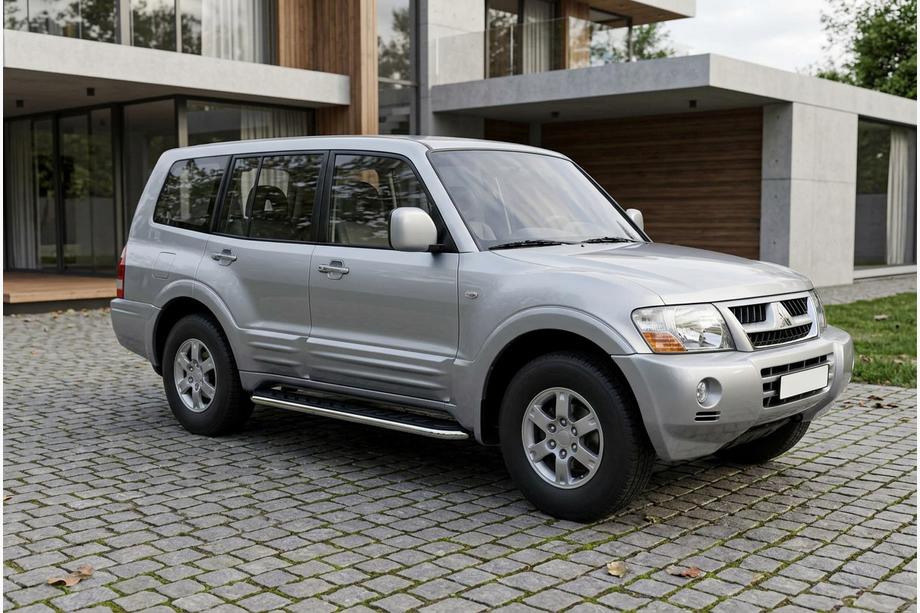 Mitsubishi Pajero Wagon III 1999-2006 Marchepieds Latéraux Maydos V1 (2 pcs, Aluminium & Inox) Image