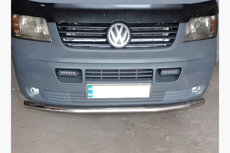 Volkswagen T5 Transporter 2003-2010 Protection avant simple (inox) 51mm Image