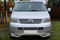 Volkswagen T5 Transporter 2003-2010 Protection avant Wave ST007 (inox) photo 1