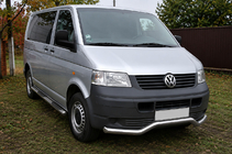 Volkswagen T5 Transporter 2003-2010 Protection avant Wave ST007 (inox) photo 3