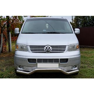 Protection avant Wave ST007 (inox) Volkswagen T5 Transporter 2003-2010 photo 1