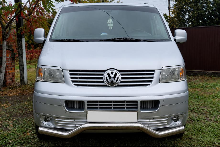 Volkswagen T5 Transporter 2003-2010 Protection avant Wave ST007 (inox) Image