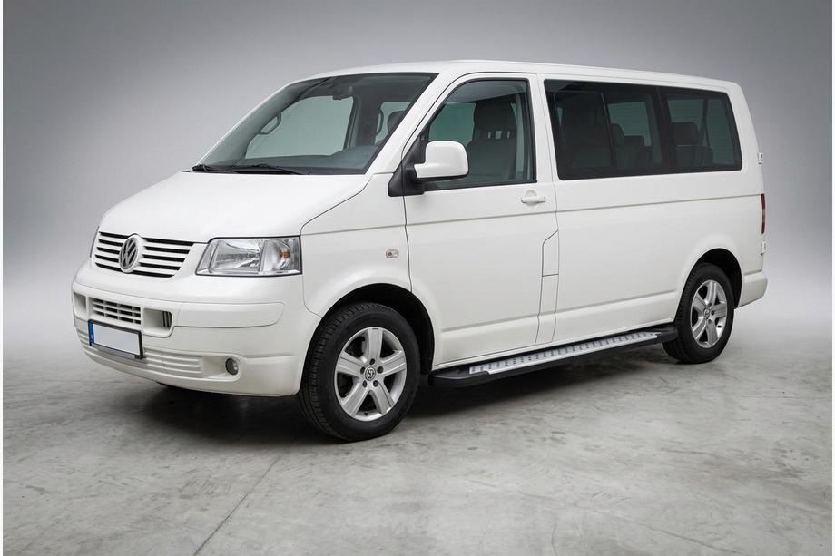 Volkswagen T5 Caravelle 2004-2010 Marchepieds latéraux type X5 (2 pcs, aluminium) Empattement Long Photo 1