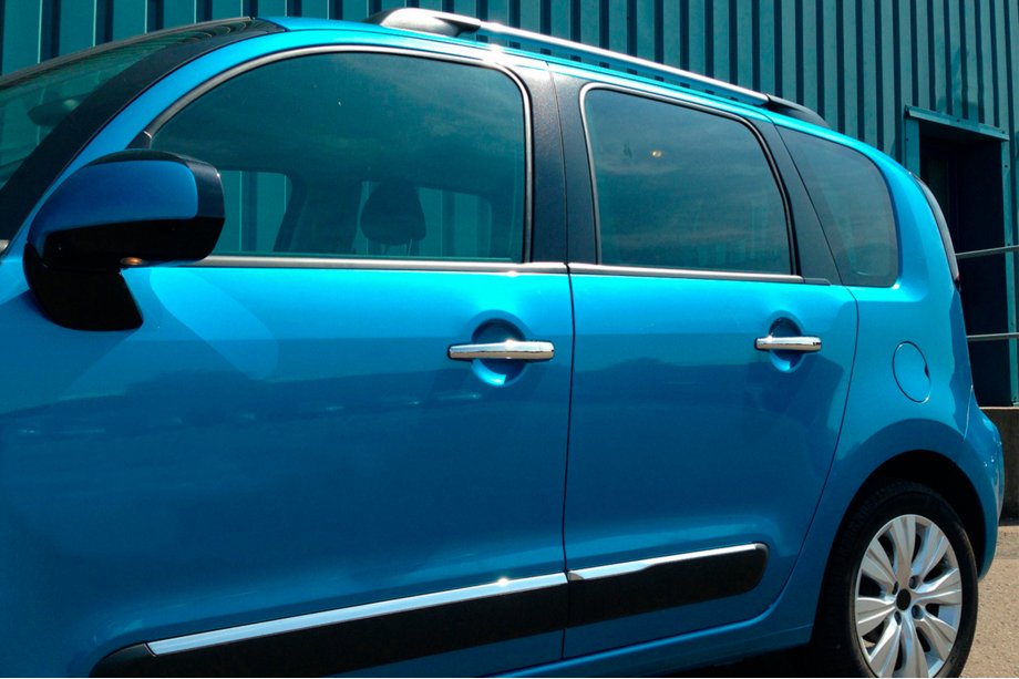 Citroen C-3 Picasso 2010-2017 Couvre-poignées Chromés (4 pcs, Acier Inoxydable) Carmos - Acier Inoxydable Turc Image