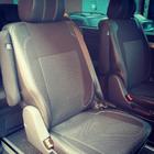 Volkswagen T5 Caravelle 2004-2010 Housses de Sièges Auto (Cuir Écologique et Tissu, Premium) Sièges avant (1+1) photo 6
