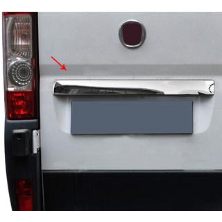 Baguette chromée au-dessus de la plaque d'immatriculation (inox) Fiat Ducato 2006-2025 photo 1