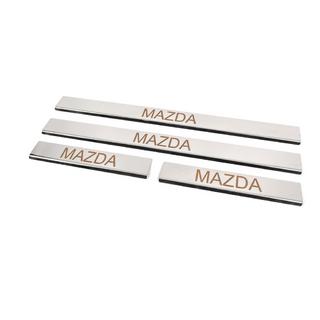 Seuils de porte inox Carmos (4 pcs, acier inoxydable) V-3 Mazda 6 2008-2012 photo 2