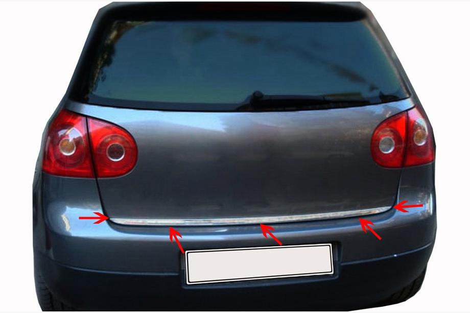 Volkswagen Golf 5 2003-2009 Baguette de coffre inox Carmos - Acier Inoxydable Turc Photo 2