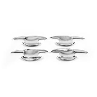 Coupelles de poignées chromées avec pétales (4 pcs, plastique) photo 2
