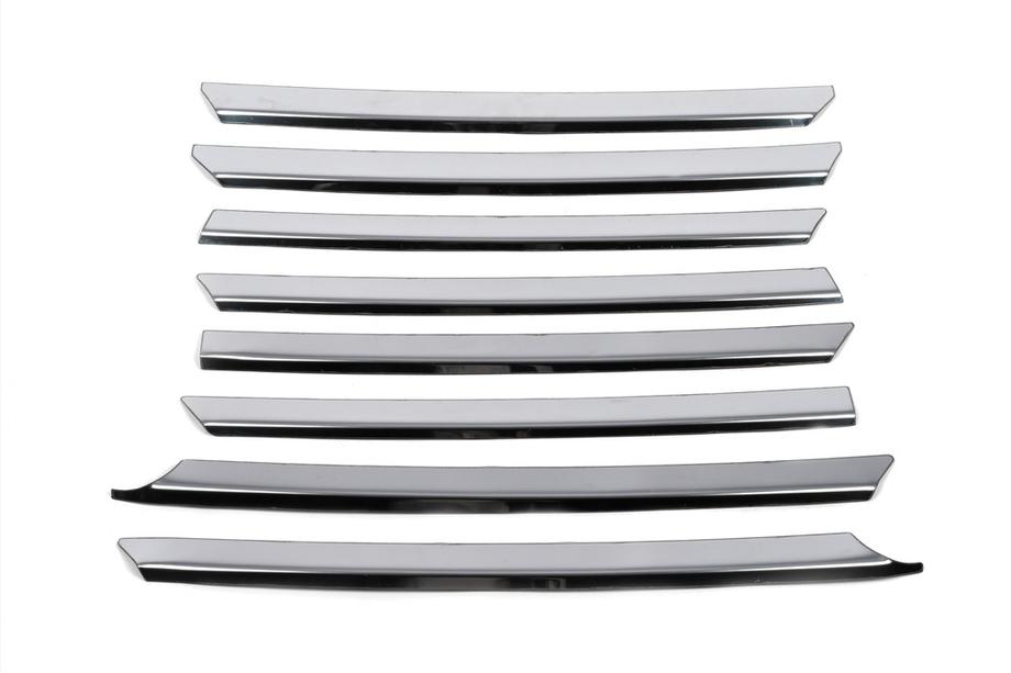 Volkswagen T4 Transporter 1990-2003 Caches de calandre chromés Capot incliné (8 pcs, inox) OmsaLine - Inox Italien Photo 5