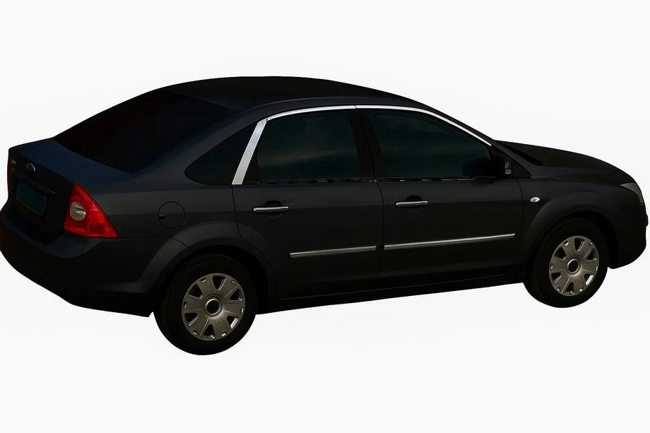 Ford Focus II 2008-2011 Encadrement supérieur de vitre HB (6 pcs, inox) Image