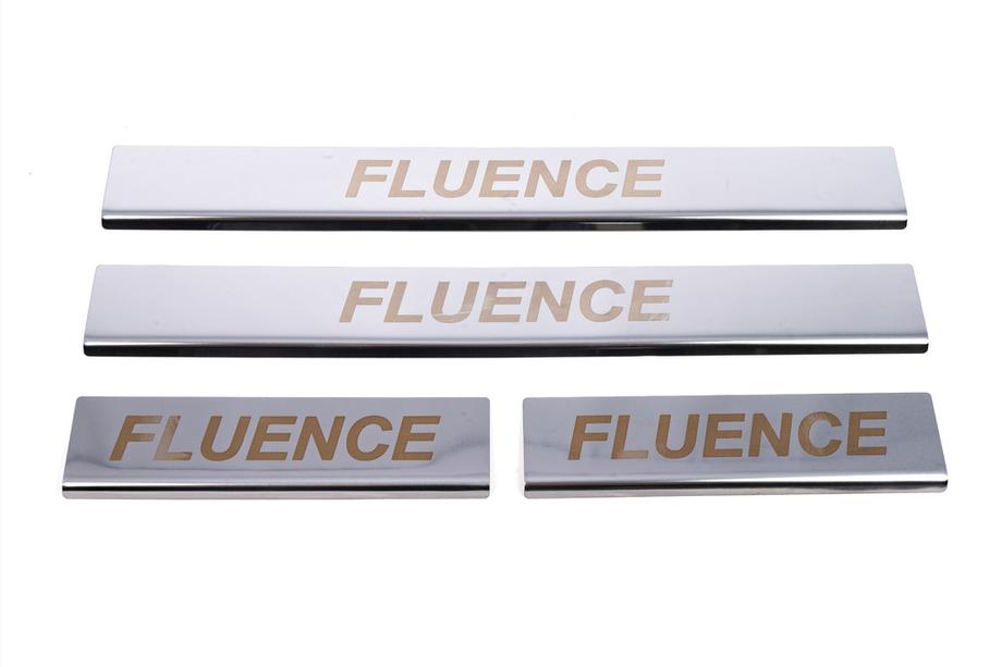 Renault Fluence 2009-2016 Seuils de porte Carmos V1 (4 pcs, Inox) Photo 2