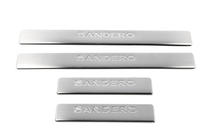 Dacia Sandero 2007-2013 Seuils de porte OmsaLine (4 pcs, inox) photo 2