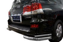 Lexus LX570/450d 2008-2022 Barres d'angle arrière doubles (inox) photo 1
