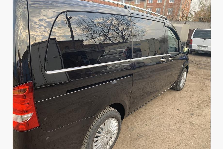 Mercedes Vito/V-class W447 2014- Baguettes de vitre inférieures en inox sur toute la longueur (8 pcs) OmsaLine, L2, 2 Portes Latérales Photo 3