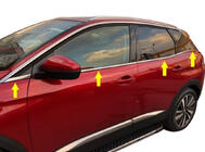 Peugeot 3008 2016-2023 Baguettes de vitres inférieures inox (8 pcs) Carmos - Acier Inoxydable Turc photo 1