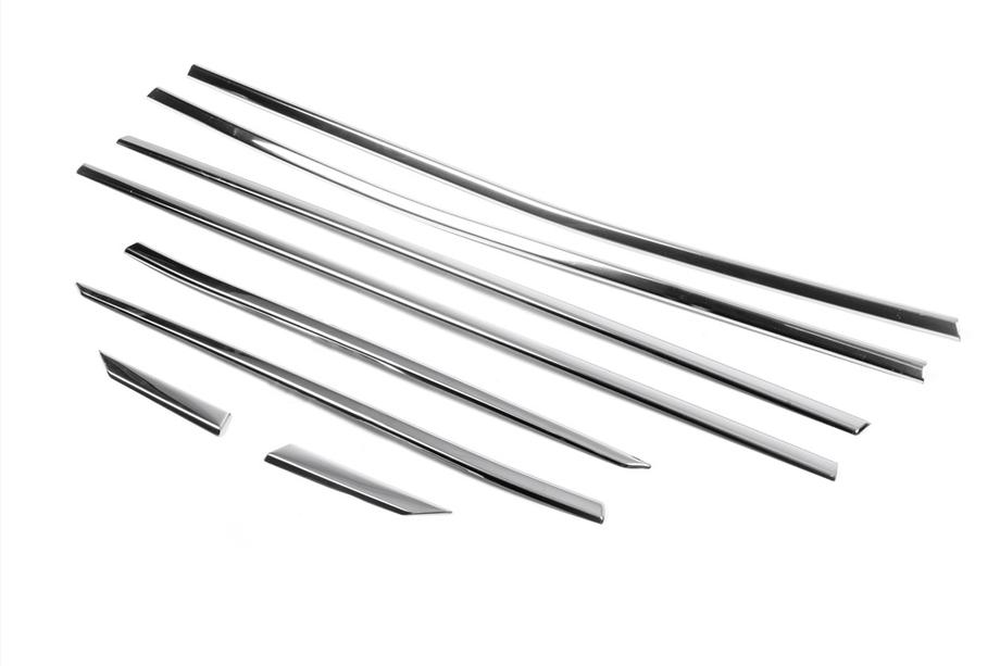 Peugeot 3008 2016-2023 Baguettes de vitres inférieures inox (8 pcs) OmsaLine - Inox Italien Photo 3