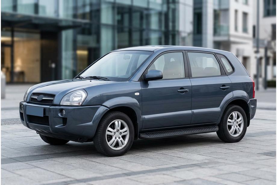Hyundai Tucson JM 2004- Marchepieds Latéraux Tayga Black (2 pcs, Aluminium) Photo 1