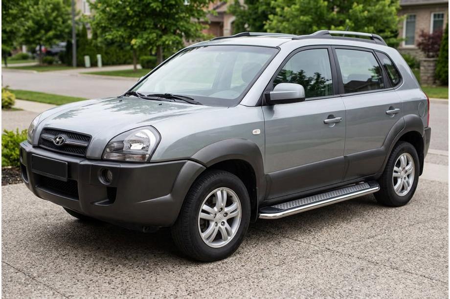 Hyundai Tucson JM 2004- Marchepieds Latéraux Maydos V2 (2 pcs, Aluminium & Inox) Photo 1