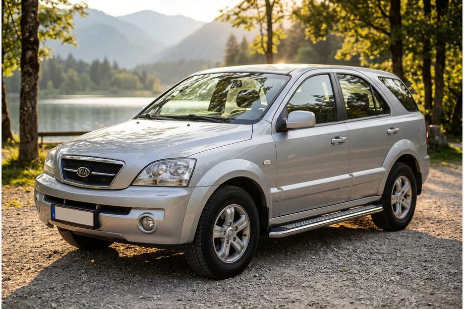 Kia Sorento I BL 2002-2009 Marchepieds Latéraux Maydos V2 (2 pcs, Aluminium & Inox) Photo 1