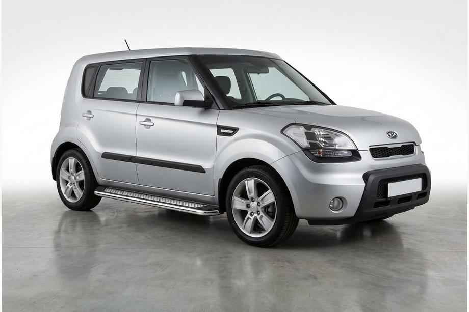 Kia Soul I 2008-2013 Marchepieds Latéraux Maydos V2 (2 pcs, Aluminium & Inox) Image