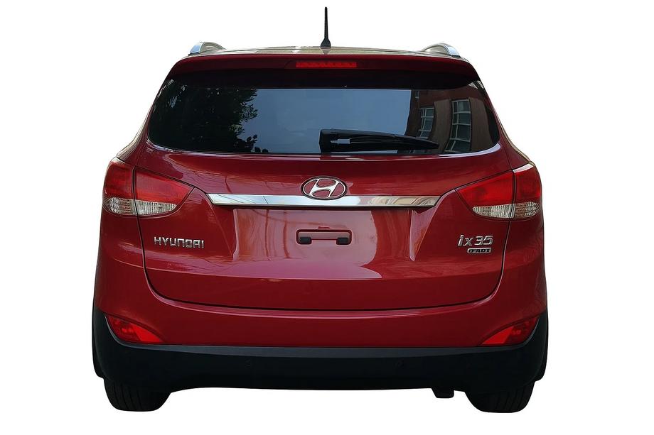Hyundai IX-35 2010-2015 Baguette chromée au-dessus de la plaque d'immatriculation (large) Image