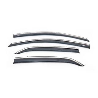 Déflecteurs de vitres avec moulure chromée (4 pcs, Niken) Toyota Corolla 2007-2013 photo 2