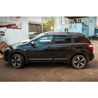 Déflecteurs de vitres avec moulure chromée (4 pcs, Niken) Nissan Qashqai 2007-2010 photo 4