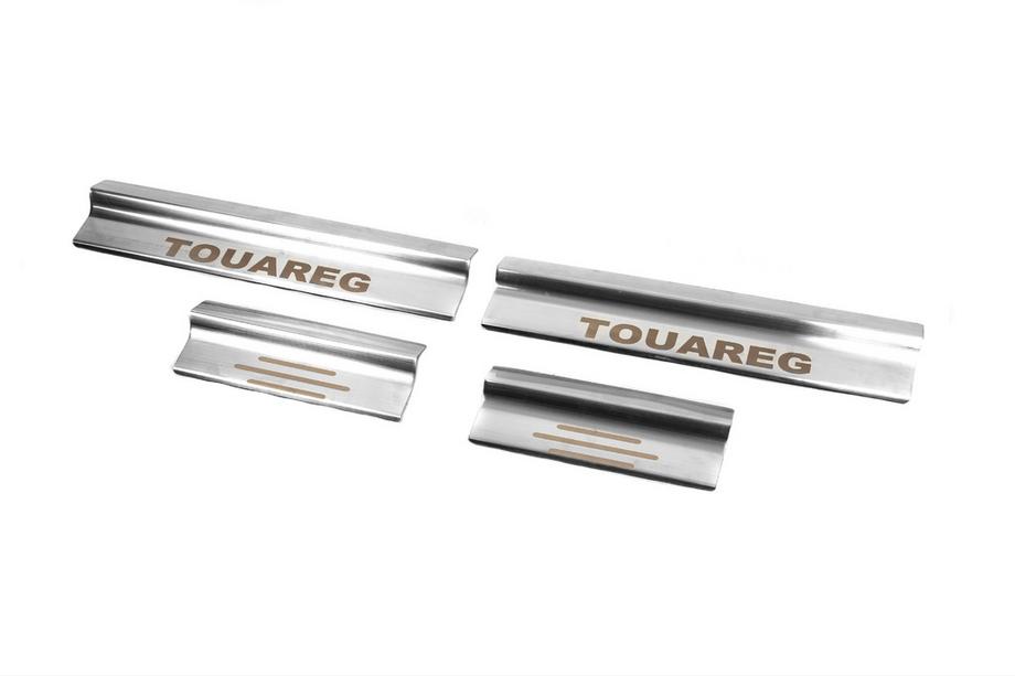 Volkswagen Touareg 2002–2010 Seuils de porte intérieurs inox Carmos (4 pcs) Image