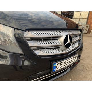 Couvre-Calandre 2014-2020 (5 pcs, BlackChrome) Mercedes Vito/V-class W447 2014- photo 3