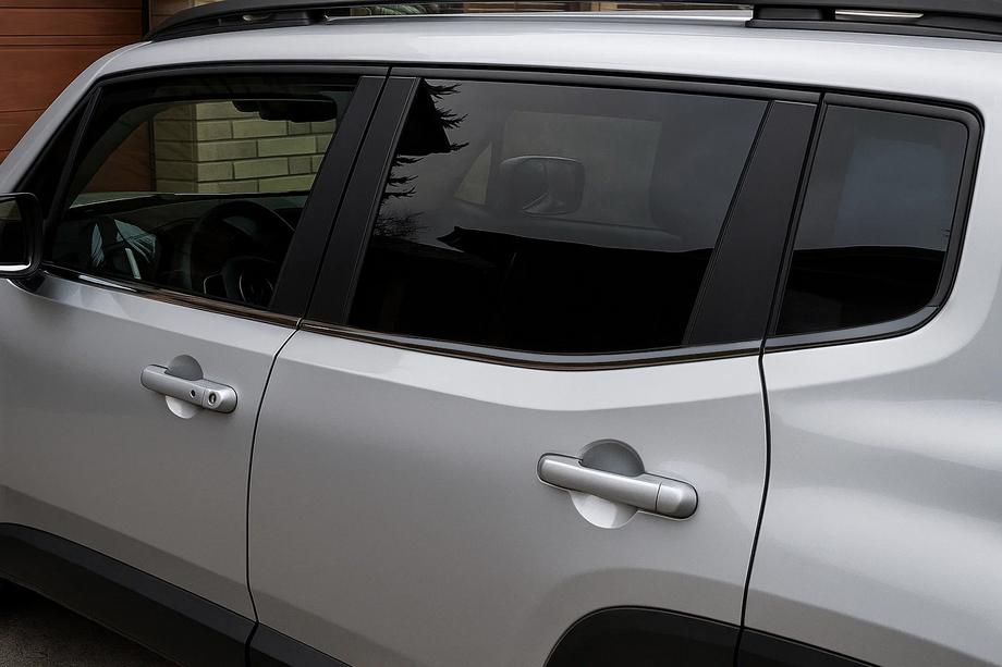 Jeep Renegade 2014- Encadrement de Vitres Chrome Noir (6 pcs, Inox) Image