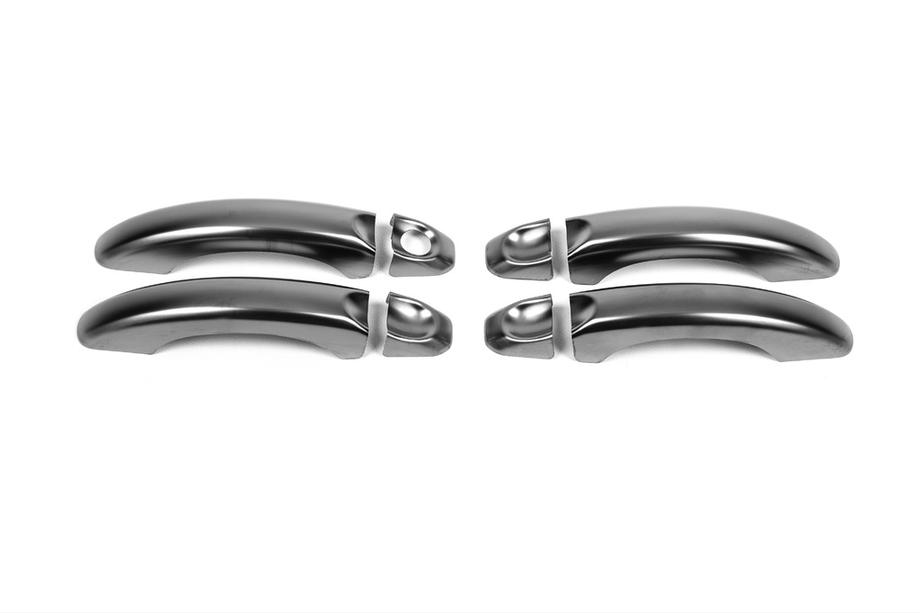 Volkswagen Amarok 2010-2022 Couvre-poignées Noir Chrome (4 pcs, Inox) Image